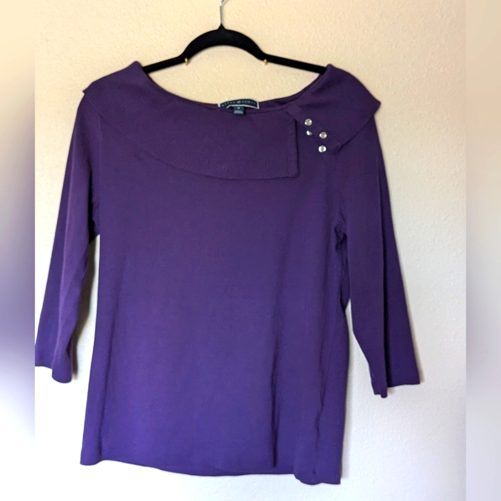 Karen Scott Purple Sweater Size M